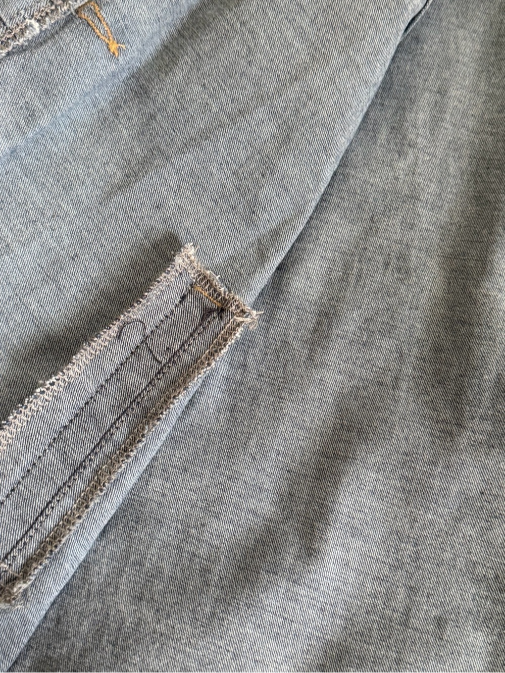 Denim Ruffle-Trim Jacket - Blue - Picture 6 of 8